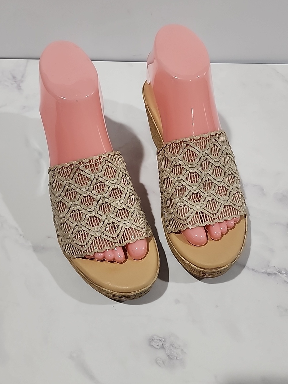 Cliffs By White Mountain Platform Woven Slide Sandal